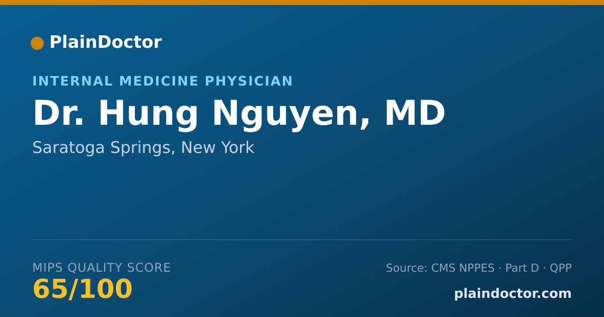 Shareable card for Hung Nguyen, MD - Internal Medicine Physician, Saratoga Springs, NY