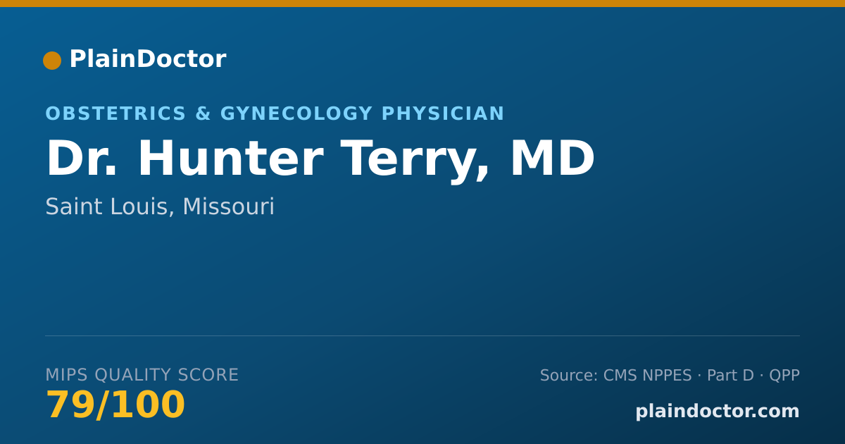 Shareable card for Hunter Terry, MD - Obstetrics & Gynecology Physician, Saint Louis, MO