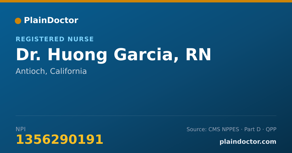 Shareable card for Huong Garcia, RN - Registered Nurse, Antioch, CA