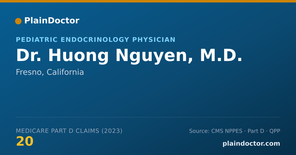 Shareable card for Huong Nguyen, M.D. - Pediatric Endocrinology Physician, Fresno, CA