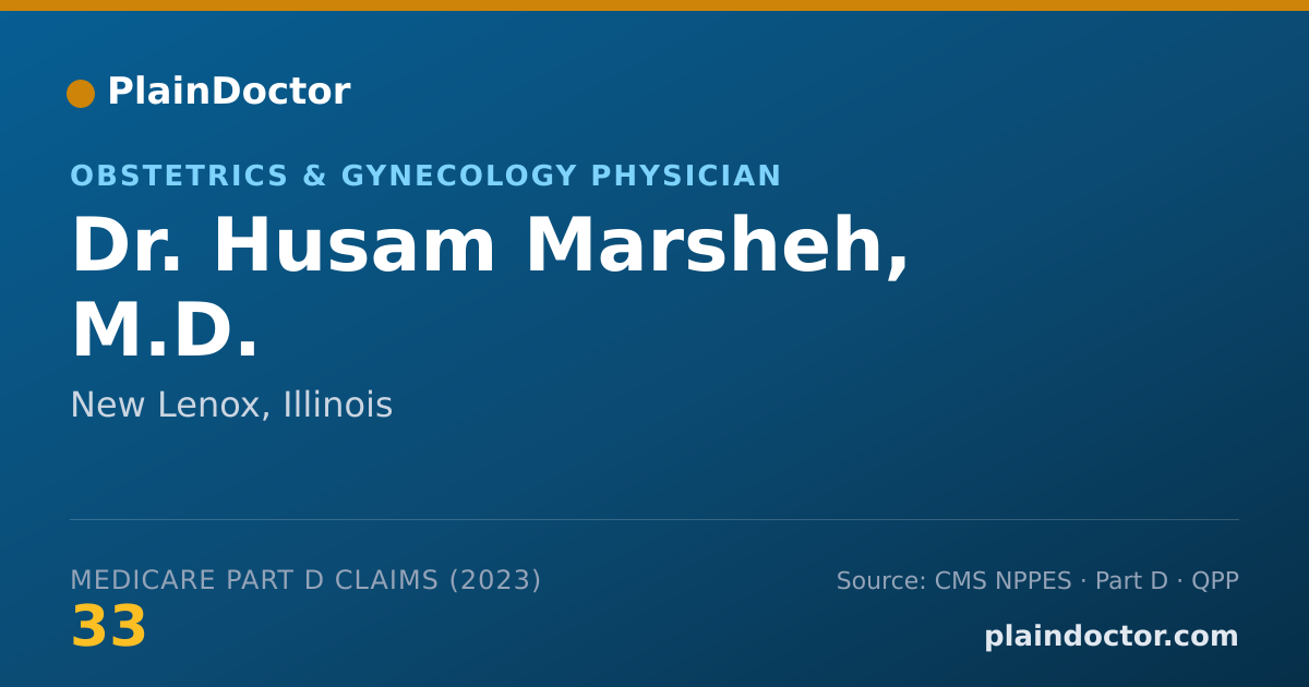 Shareable card for Husam Marsheh, M.D. - Obstetrics & Gynecology Physician, New Lenox, IL