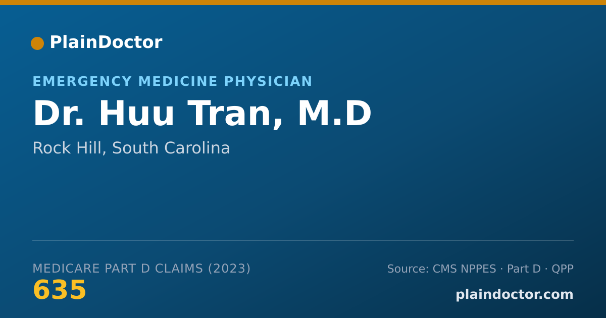 Shareable card for Huu Tran, M.D - Emergency Medicine Physician, Rock Hill, SC