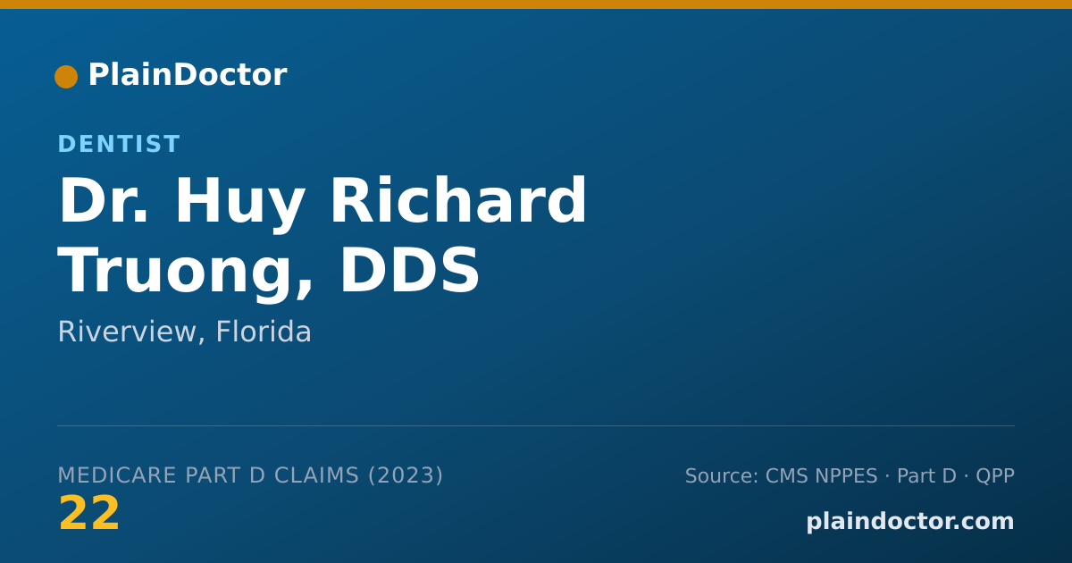 Shareable card for Huy Richard Truong, DDS - Dentist, Riverview, FL