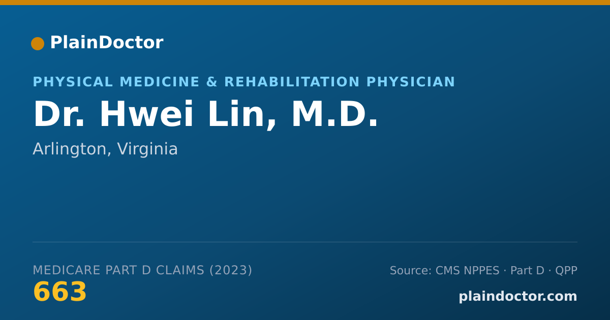 Shareable card for Hwei Lin, M.D. - Physical Medicine & Rehabilitation Physician, Arlington, VA