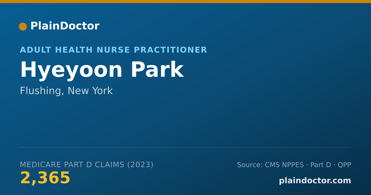 Shareable card for Hyeyoon Park - Adult Health Nurse Practitioner, Flushing, NY