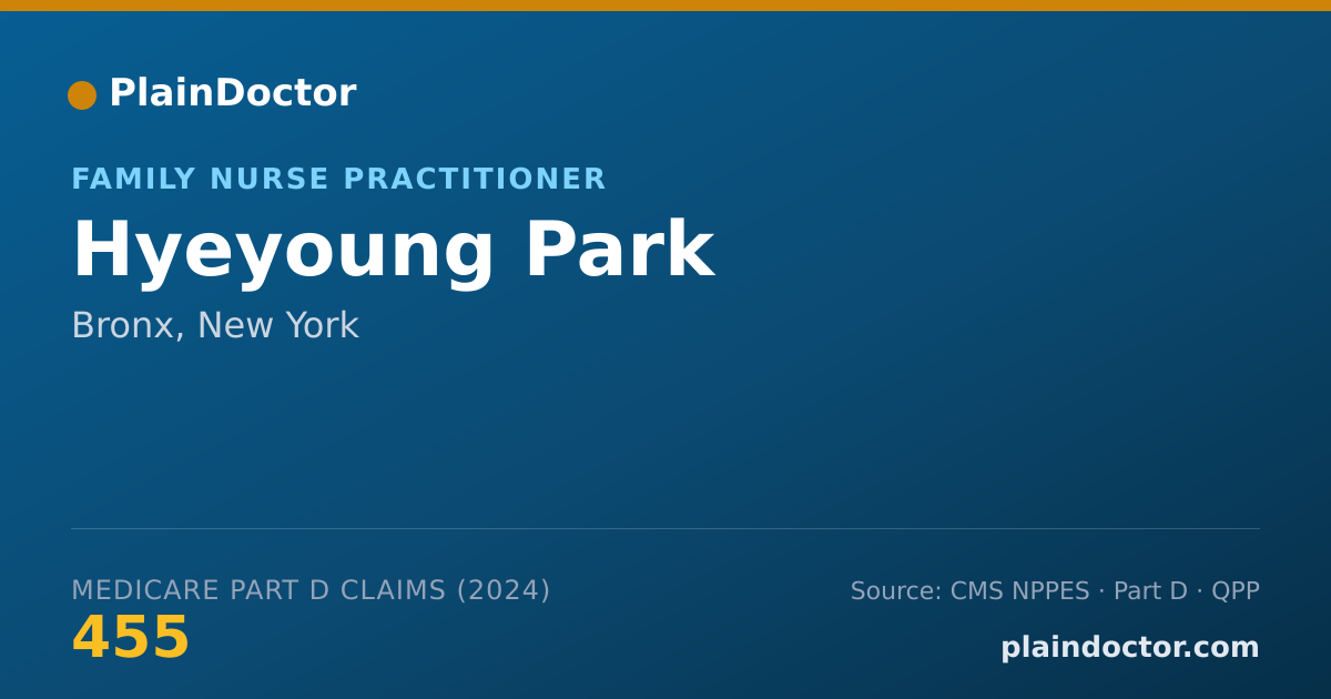 Shareable card for Hyeyoung Park - Family Nurse Practitioner, Palisades Park, NJ