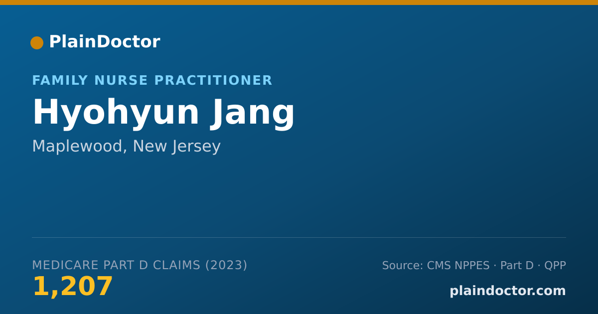 Shareable card for Hyohyun Jang - Family Nurse Practitioner, Maplewood, NJ