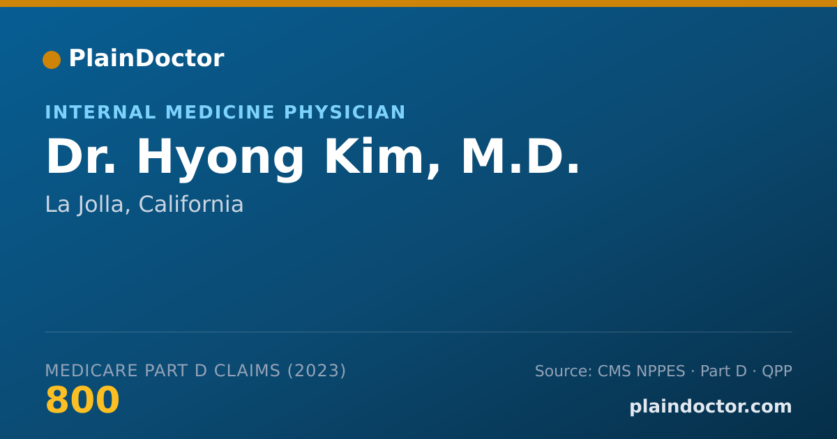 Shareable card for Hyong Kim, M.D. - Internal Medicine Physician, La Jolla, CA