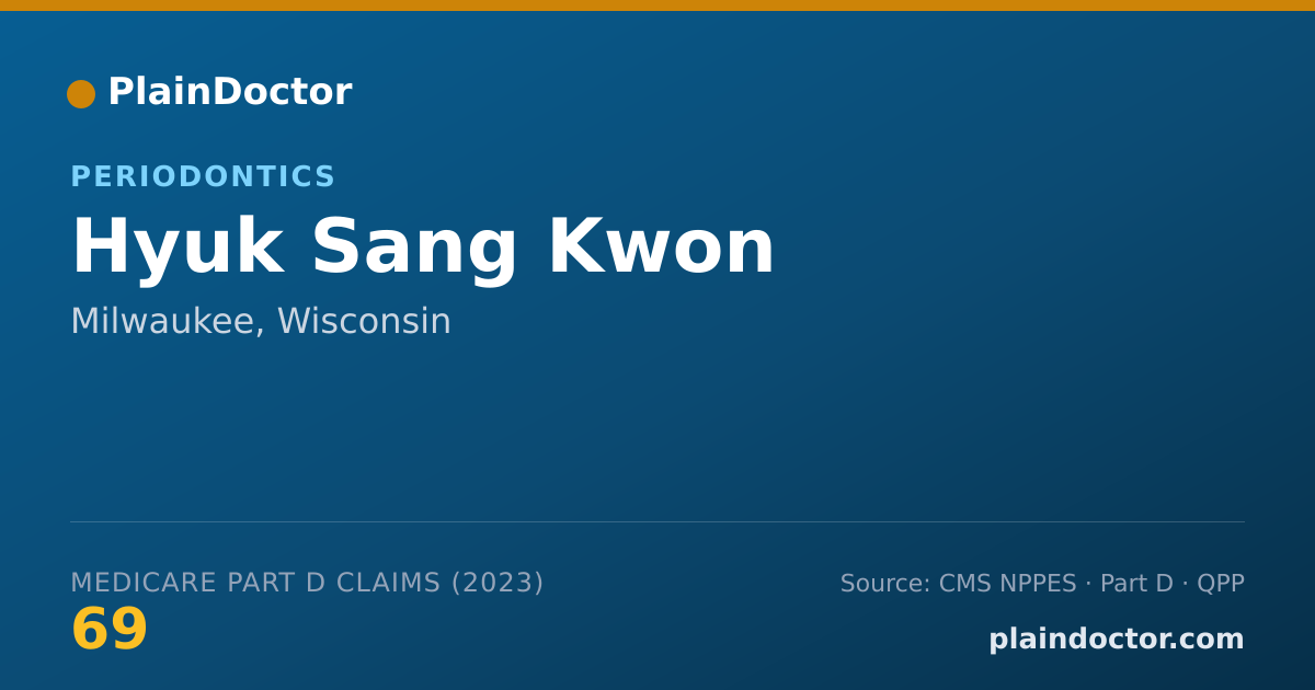 Shareable card for Hyuk Sang Kwon - Periodontics, Milwaukee, WI