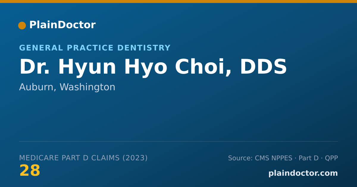 Shareable card for Hyun Hyo Choi, DDS - General Practice Dentistry, Auburn, WA