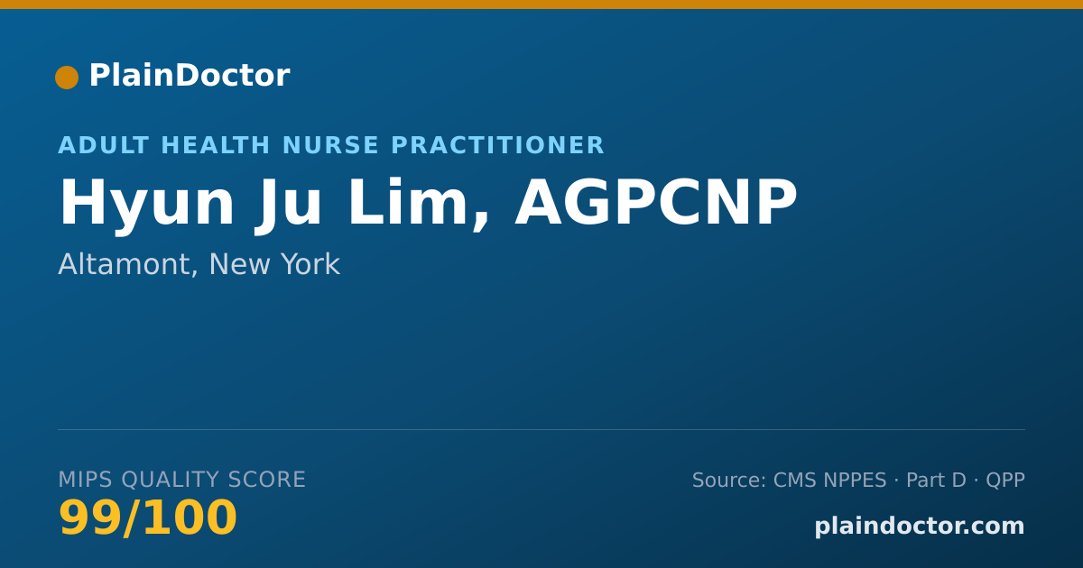 Shareable card for Hyun Ju Lim, AGPCNP - Adult Health Nurse Practitioner, Altamont, NY