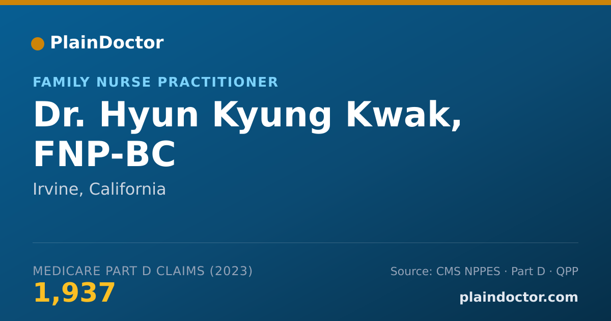 Shareable card for Hyun Kyung Kwak, FNP-BC - Family Nurse Practitioner, Irvine, CA