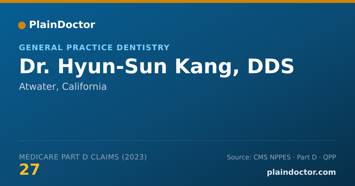 Shareable card for Hyun-Sun Kang, DDS - General Practice Dentistry, Atwater, CA