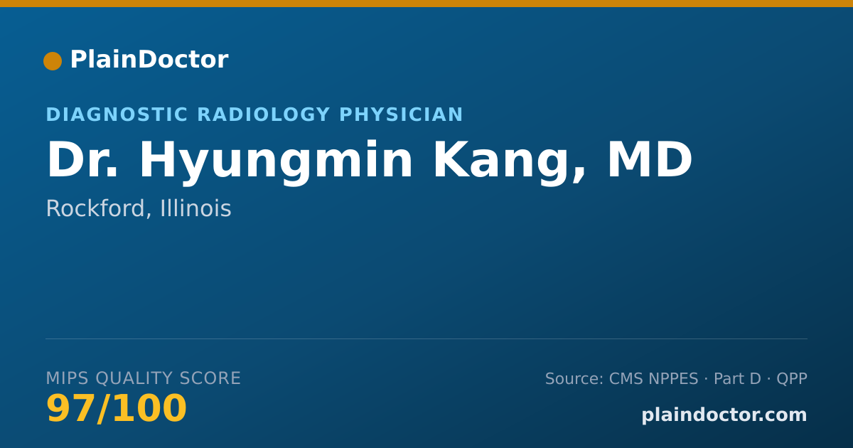 Shareable card for Hyungmin Kang, MD - Diagnostic Radiology Physician, Rockford, IL
