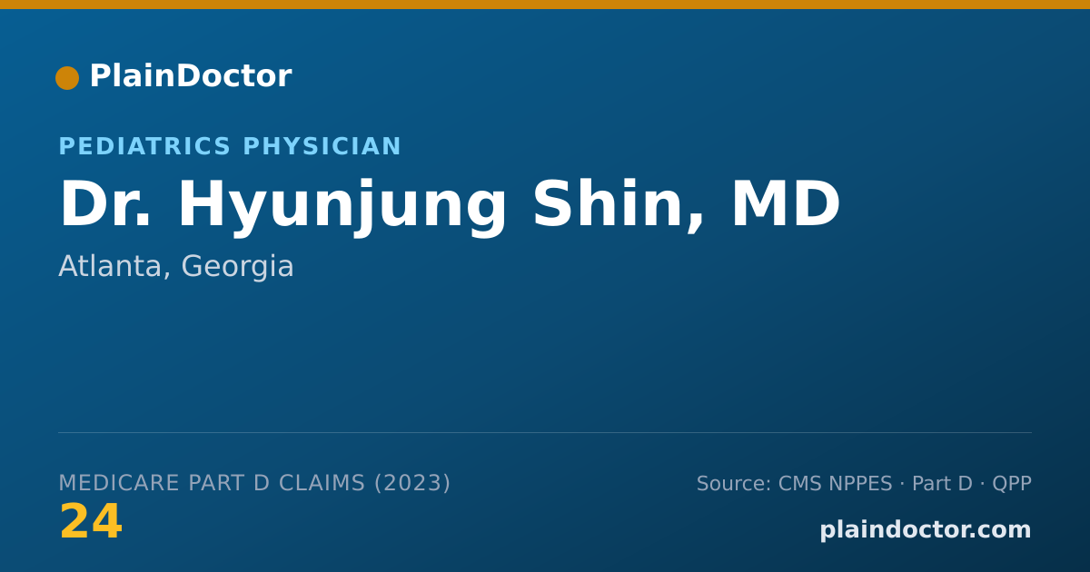 Shareable card for Hyunjung Shin, MD - Pediatrics Physician, Atlanta, GA