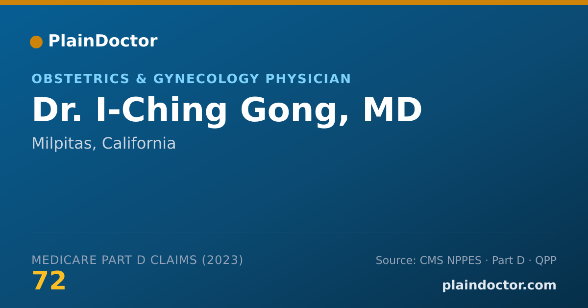 Shareable card for I-Ching Gong, MD - Obstetrics & Gynecology Physician, Milpitas, CA