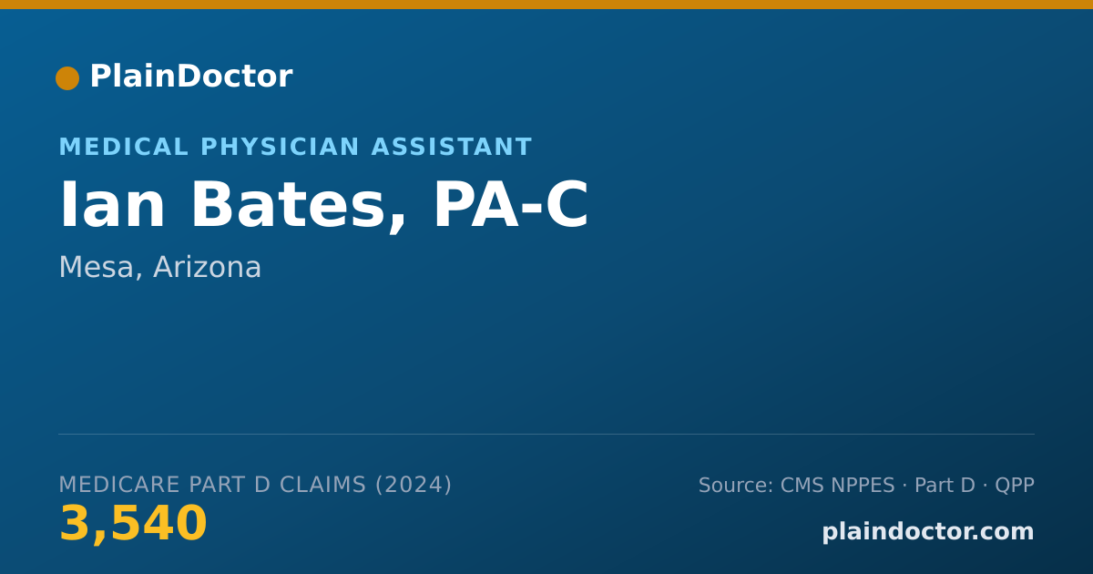 Shareable card for Ian Bates, PA-C - Medical Physician Assistant, Mesa, AZ