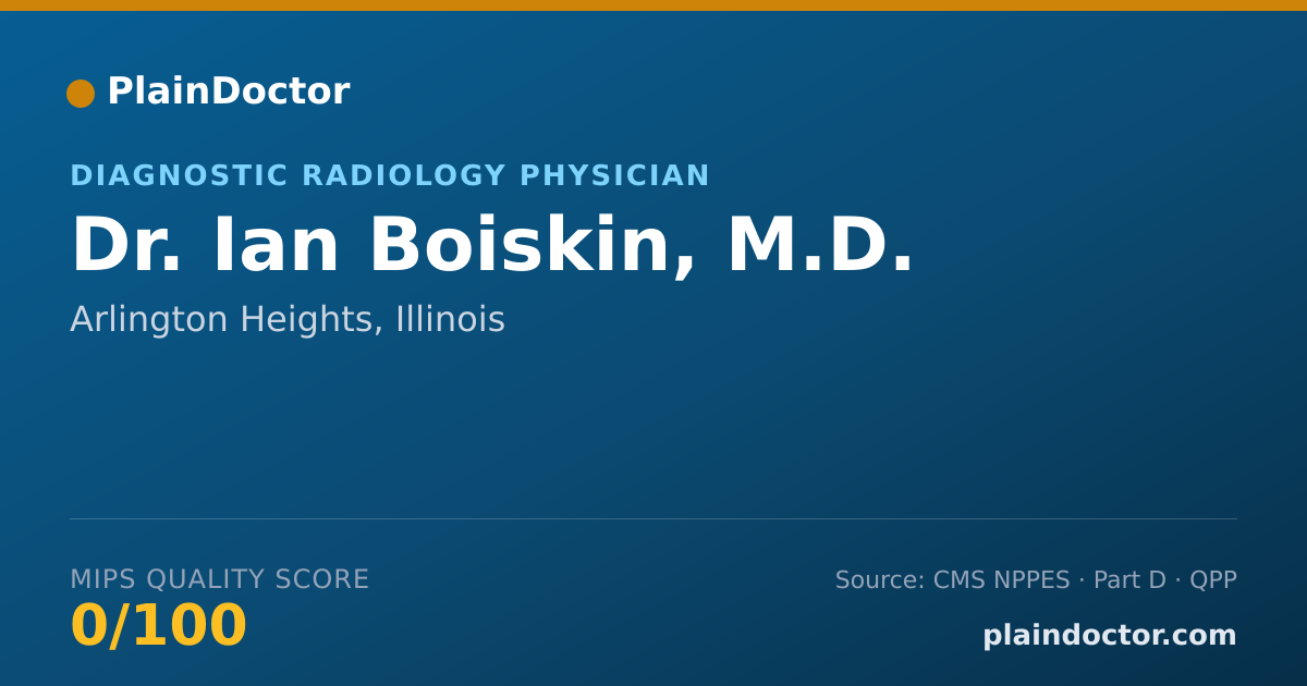 Shareable card for Ian Boiskin, M.D. - Diagnostic Radiology Physician, Arlington Heights, IL