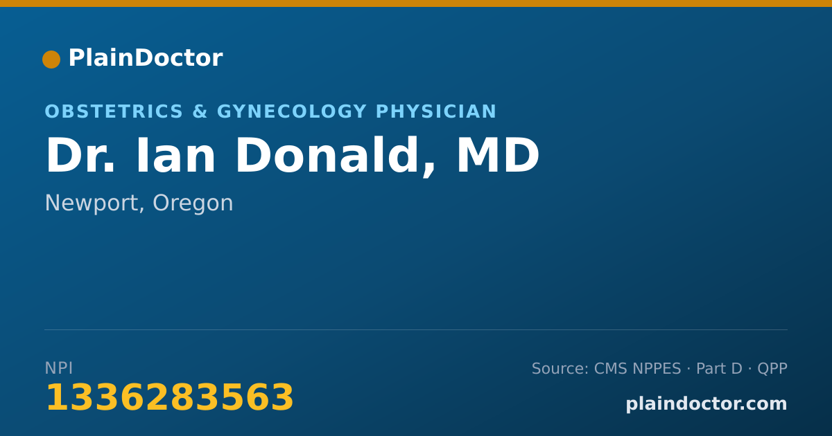 Shareable card for Ian Donald, MD - Obstetrics & Gynecology Physician, Newport, OR