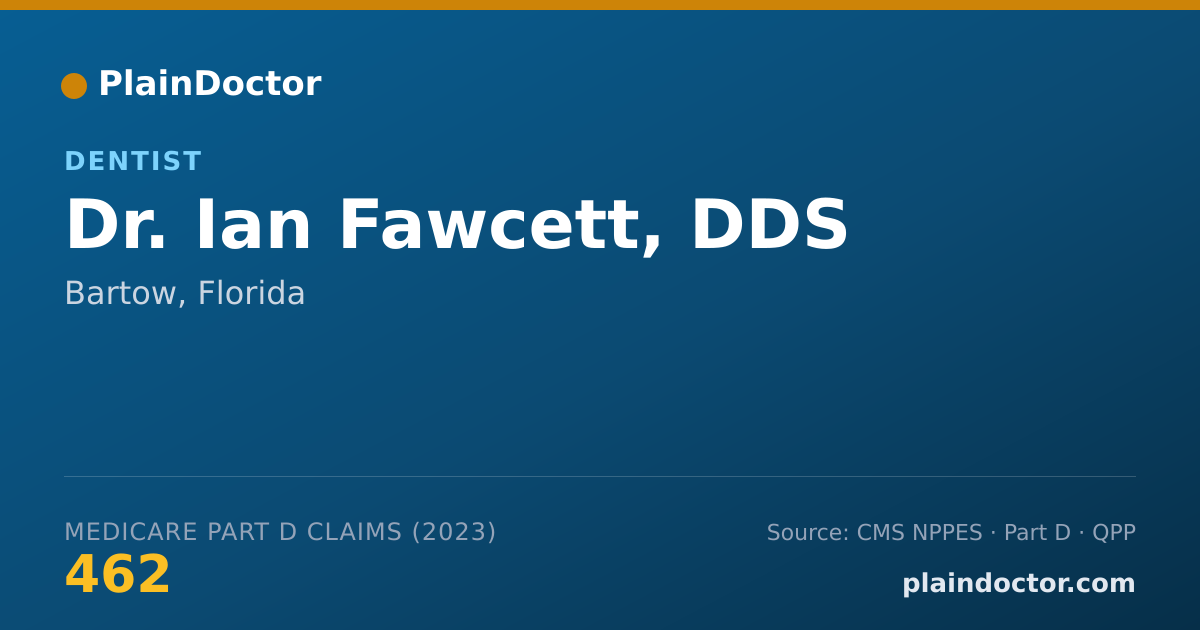 Shareable card for Ian Fawcett, DDS - Dentist, Bartow, FL