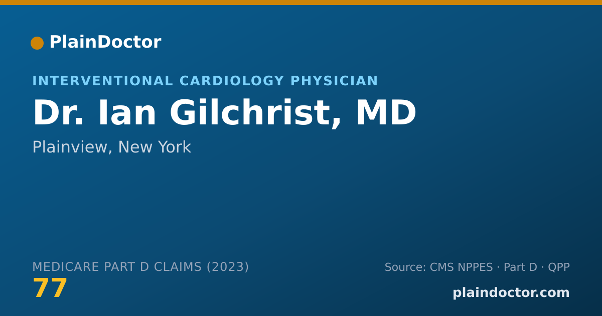 Shareable card for Ian Gilchrist, MD - Interventional Cardiology Physician, Plainview, NY