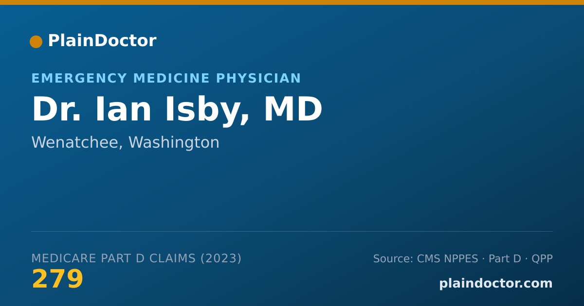 Shareable card for Ian Isby, MD - Emergency Medicine Physician, Wenatchee, WA