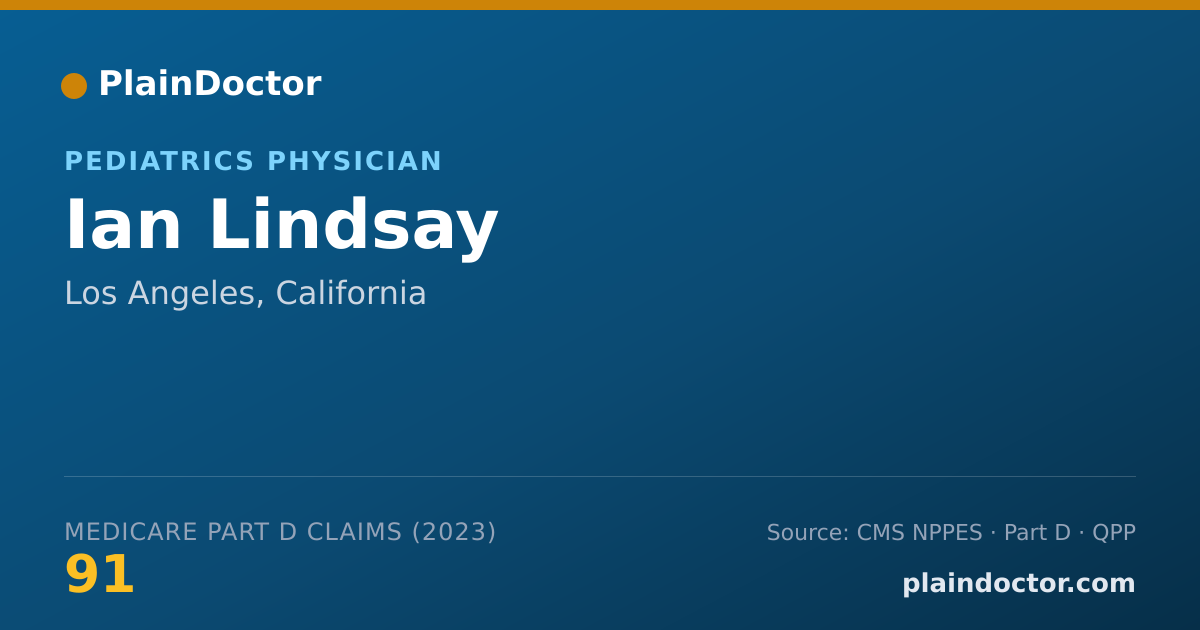 Shareable card for Ian Lindsay - Pediatrics Physician, Los Angeles, CA