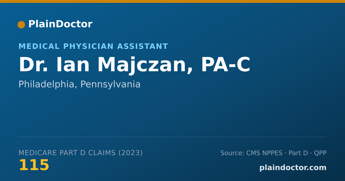 Shareable card for Ian Majczan, PA-C - Medical Physician Assistant, Philadelphia, PA