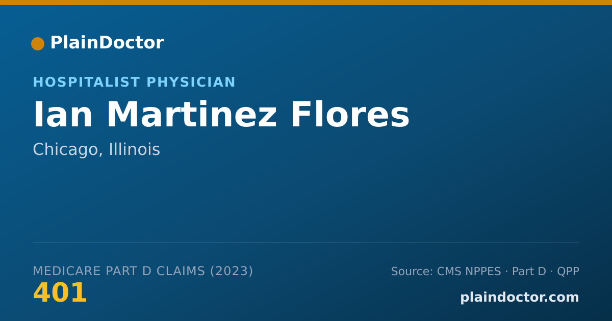 Shareable card for Ian Martinez Flores - Hospitalist Physician, Chicago, IL