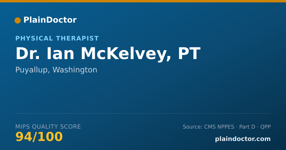 Shareable card for Ian McKelvey, PT - Physical Therapist, Puyallup, WA