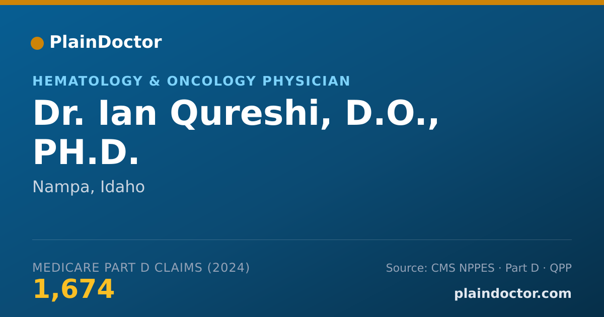 Shareable card for Ian Qureshi, D.O., PH.D. - Internal Medicine Physician, Nampa, ID