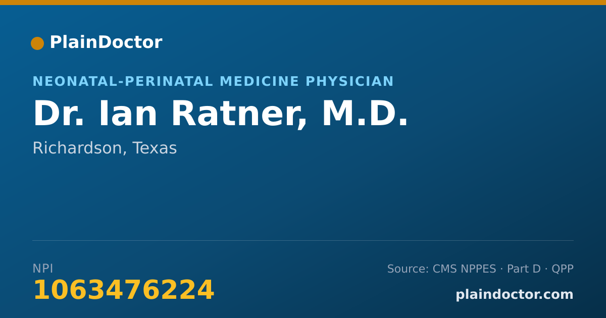 Shareable card for Ian Ratner, M.D. - Specialist, Richardson, TX