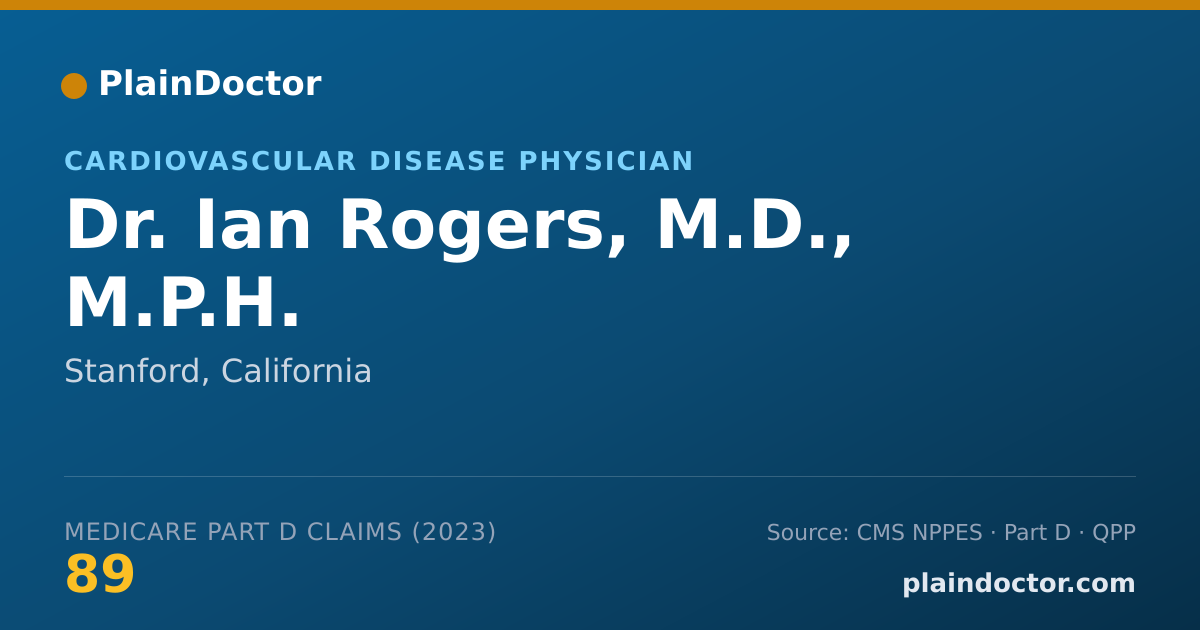 Shareable card for Ian Rogers, M.D., M.P.H. - Cardiovascular Disease Physician, Stanford, CA