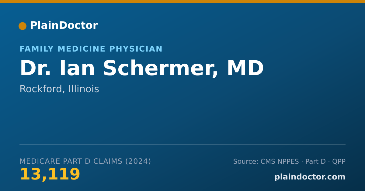 Shareable card for Ian Schermer, MD - Family Medicine Physician, Rockford, IL