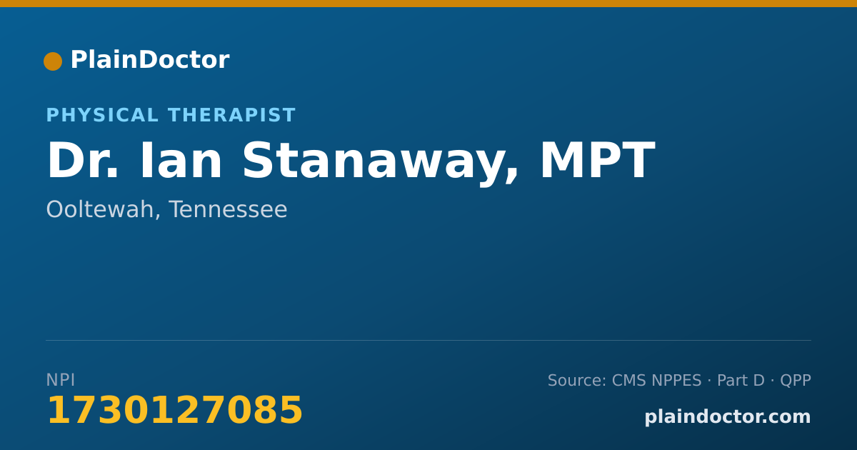 Shareable card for Ian Stanaway, MPT - Physical Therapist, Ooltewah, TN