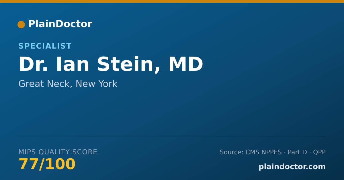 Shareable card for Ian Stein, MD - Specialist, Great Neck, NY