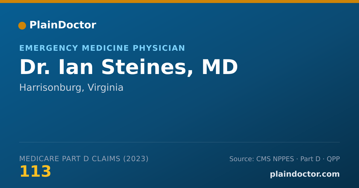 Shareable card for Ian Steines, MD - Emergency Medicine Physician, Harrisonburg, VA