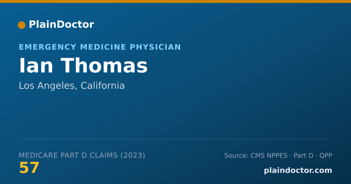 Shareable card for Ian Thomas - Emergency Medicine Physician, Los Angeles, CA