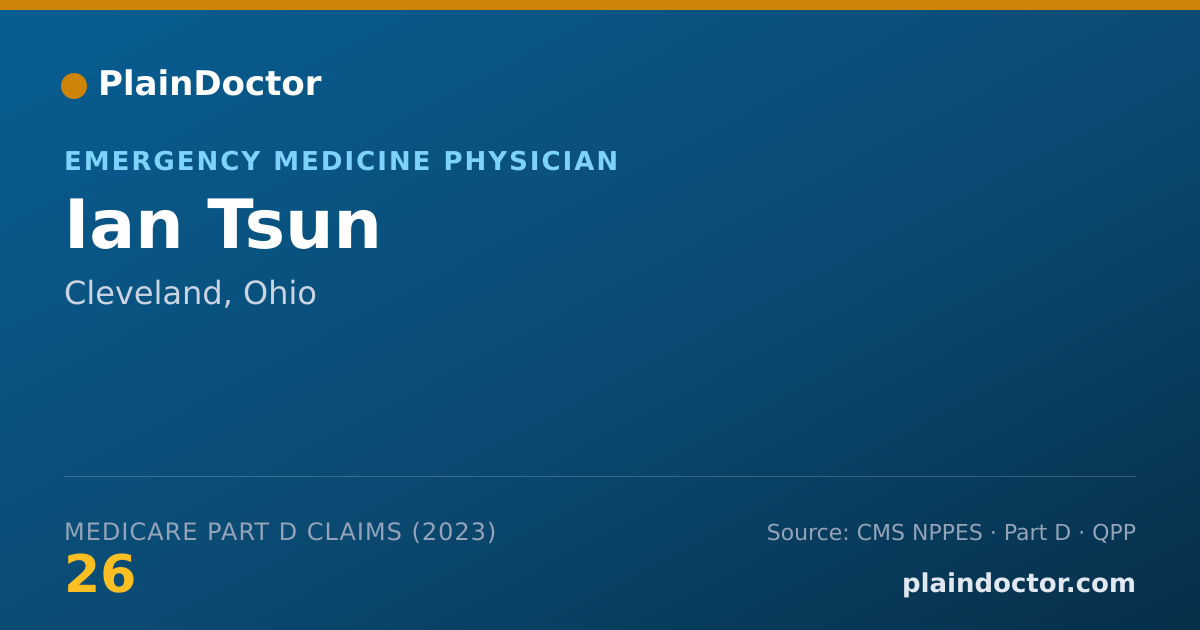 Shareable card for Ian Tsun - Emergency Medicine Physician, Cleveland, OH