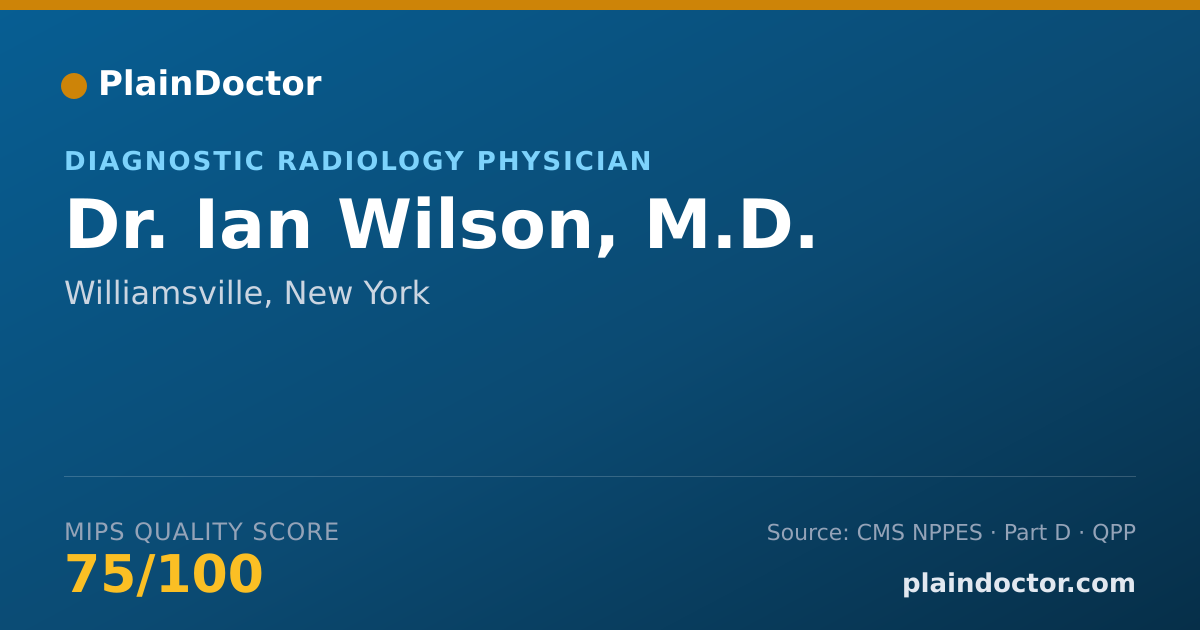 Shareable card for Ian Wilson, M.D. - Diagnostic Radiology Physician, Williamsville, NY