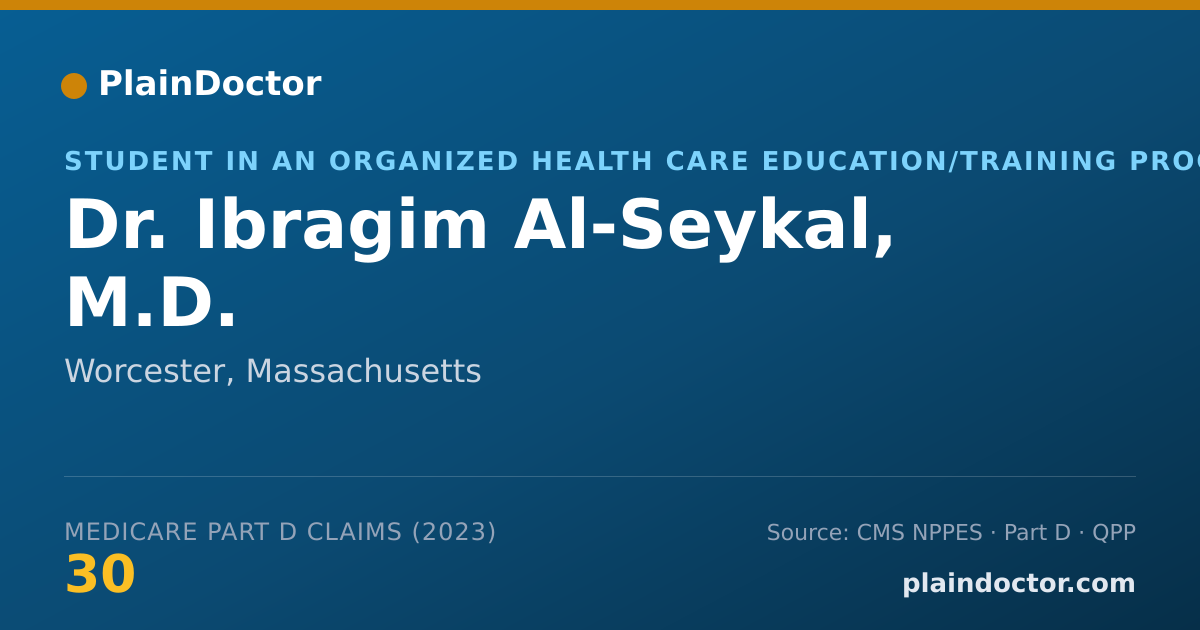 Shareable card for Ibragim Al-Seykal, M.D. - Student in an Organized Health Care Education/Training Program, Worcester, MA