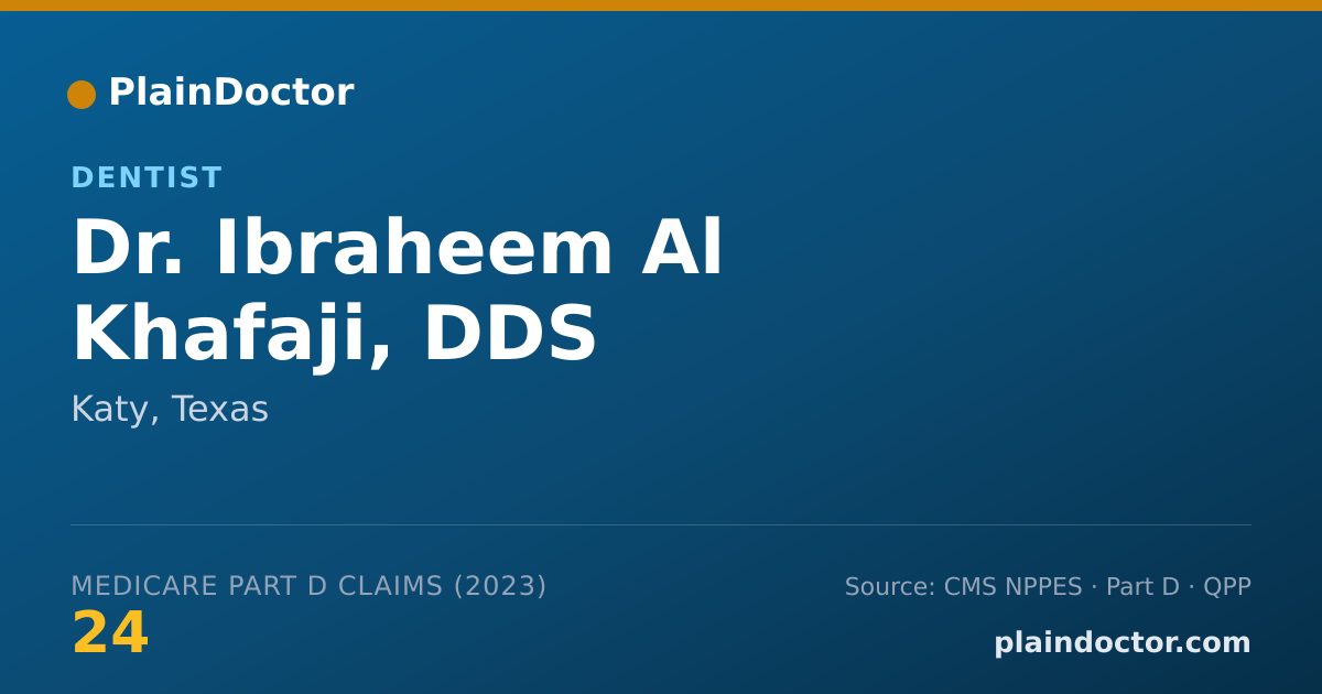 Shareable card for Ibraheem Al Khafaji, DDS - Dentist, Katy, TX