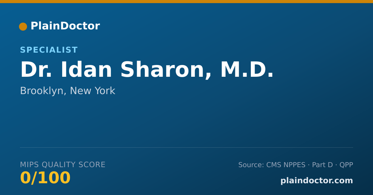 Shareable card for Idan Sharon, M.D. - Specialist, Brooklyn, NY