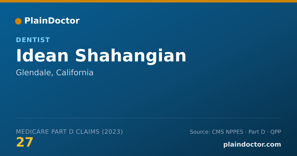 Shareable card for Idean Shahangian - Dentist, Glendale, CA