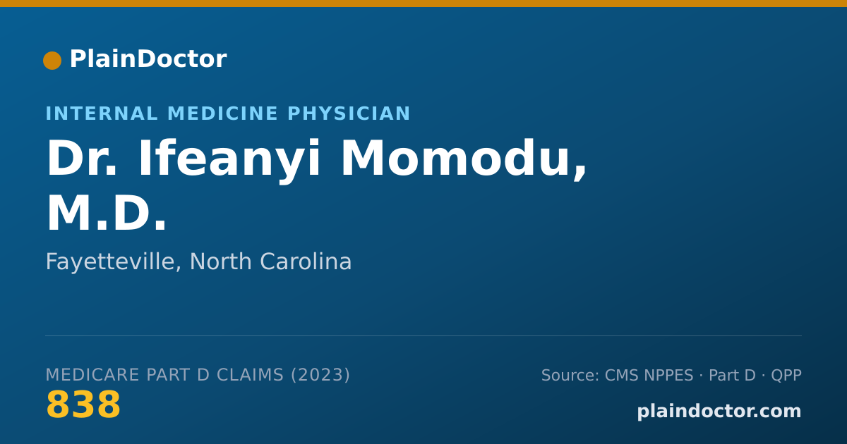 Shareable card for Ifeanyi Momodu, M.D. - Internal Medicine Physician, Fayetteville, NC