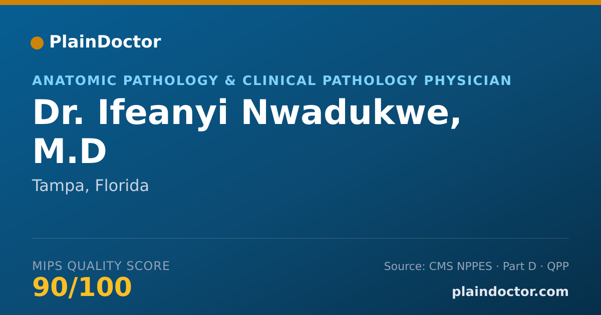 Shareable card for Ifeanyi Nwadukwe, M.D - Anatomic Pathology & Clinical Pathology Physician, Tampa, FL