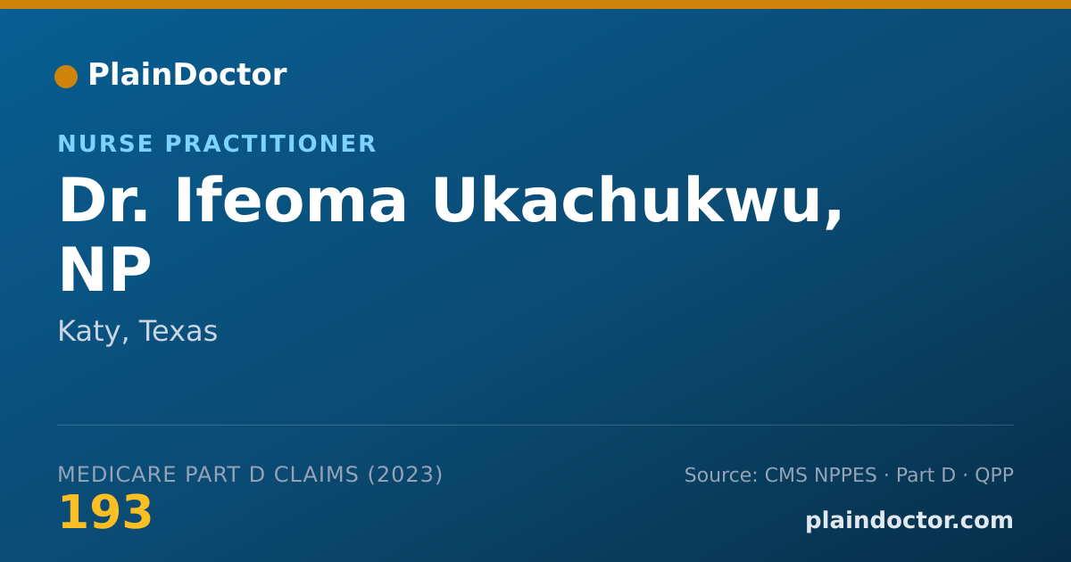 Shareable card for Ifeoma Ukachukwu, NP - Nurse Practitioner, Katy, TX