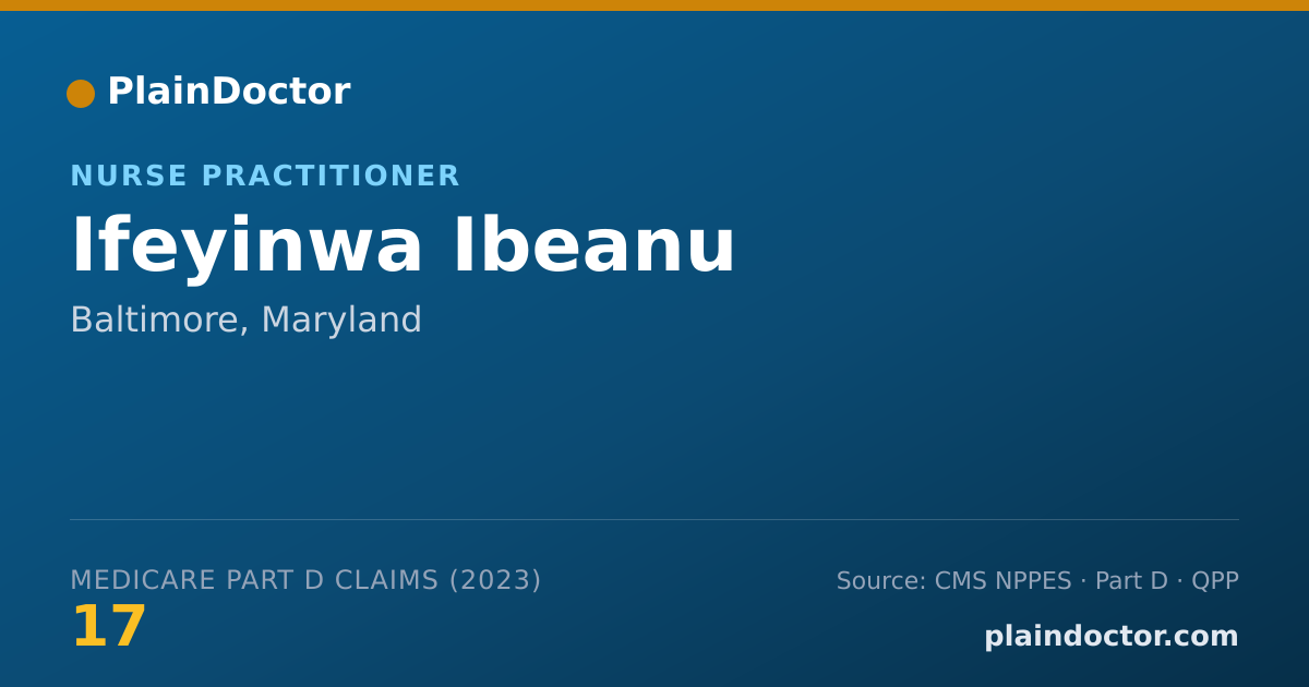 Shareable card for Ifeyinwa Ibeanu - Nurse Practitioner, Baltimore, MD