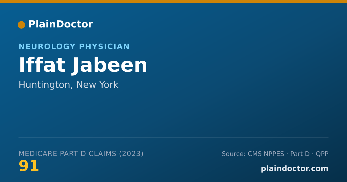 Shareable card for Iffat Jabeen - Neurology Physician, Huntington, NY