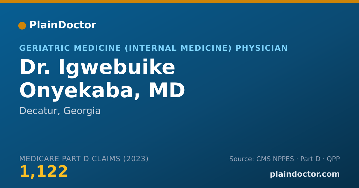 Shareable card for Igwebuike Onyekaba, MD - Geriatric Medicine (Internal Medicine) Physician, Decatur, GA
